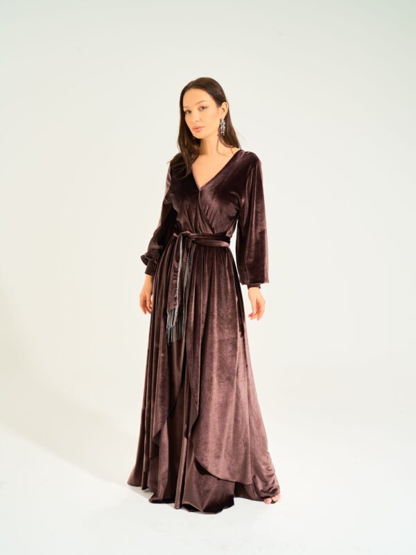 Jasmin Velvet Dress | Mocha