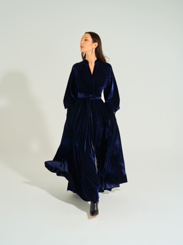 Aloura Velvet Dress | Dark Blue