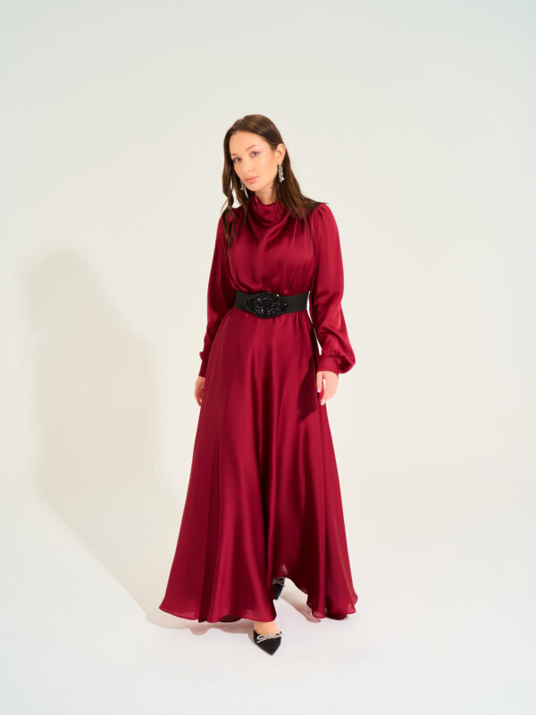 Athena Dress | Dark Red