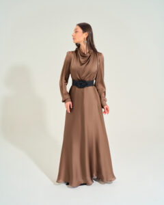 Athena Dress | Maple Caramel Brawn - S