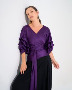 Swan Blouse | Purple - M