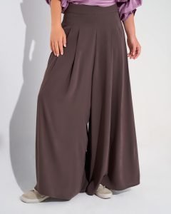 Wide Leg Pants | Dark Grey - M
